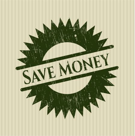 Save Money rubber grunge stamp