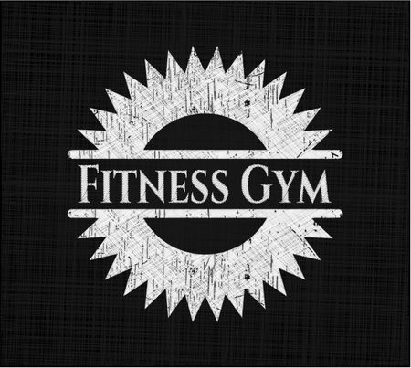 Fitness Gym written with chalkboard texture