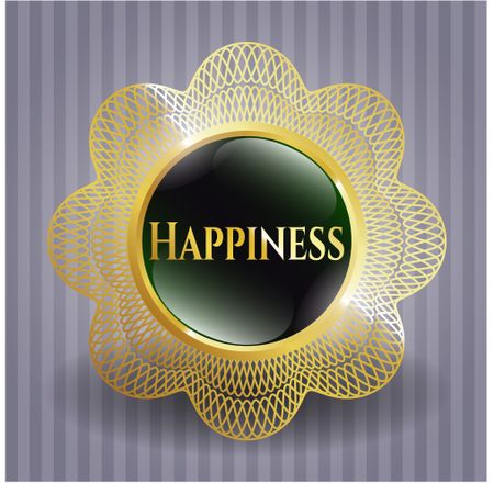 Happiness golden badge