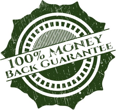 100% Money Back Guarantee rubber grunge texture seal