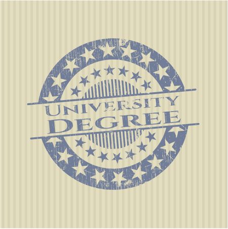 University Degree grunge seal