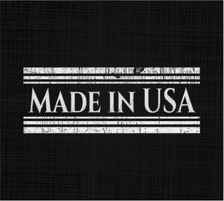 Made in USA written with chalkboard texture