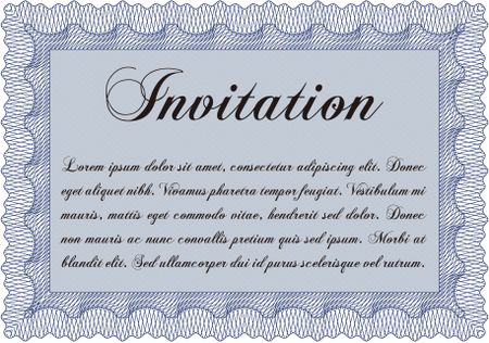 Formal invitation. Beauty design. Printer friendly. Customizable, Easy to edit and change colors.