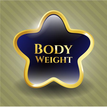 Body Weight gold shiny badge