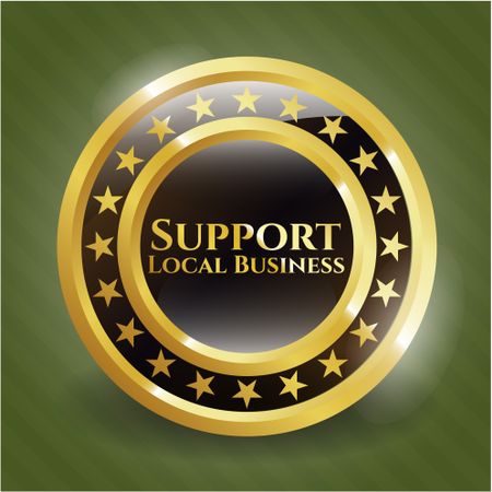 Support Local Business gold badge or emblem
