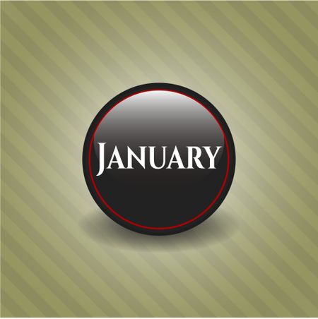 January black emblem or badge, modern style