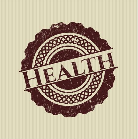 Health rubber grunge stamp