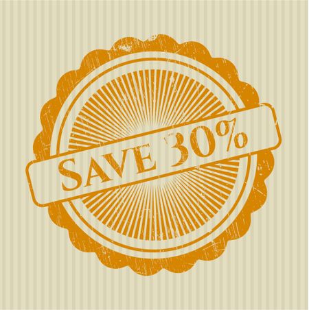 Save 30% rubber stamp