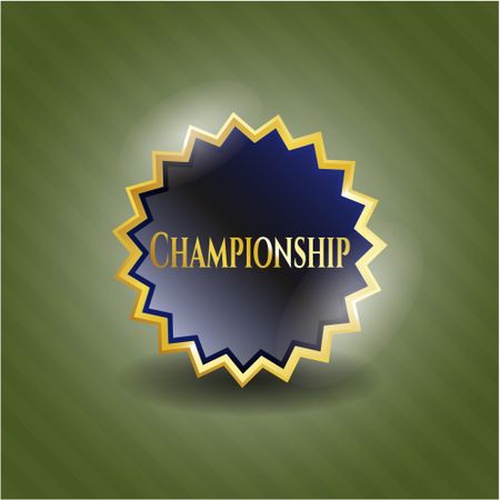 Championship gold shiny emblem