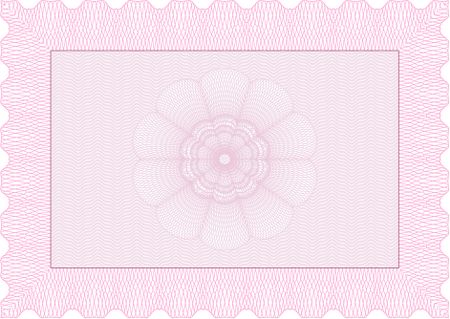 Certificate template or diploma template. Vector pattern that is used in currency and diplomas.Beauty design. With great quality guilloche pattern. 