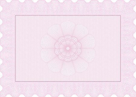 Certificate template or diploma template. Vector pattern that is used in currency and diplomas.Beauty design. With great quality guilloche pattern.