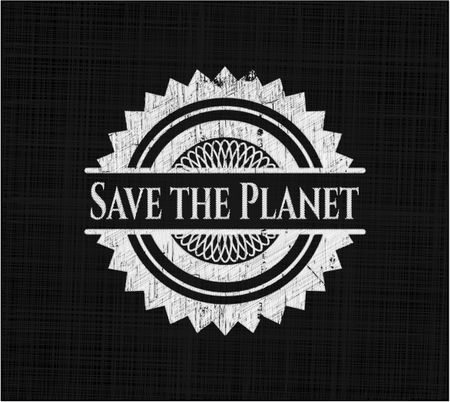 Save the Planet chalk emblem