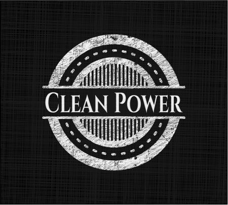 Clean Power on chalkboard