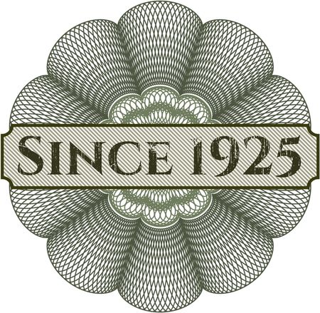 Since 1925 money style rosette