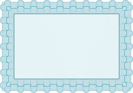 Certificate template or diploma template. Lovely design. Border, frame.With linear background. 