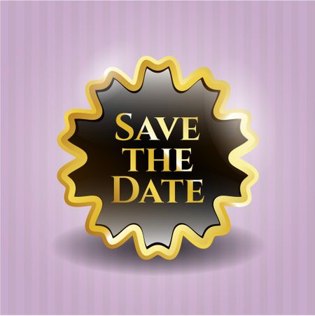 Save the Date shiny emblem