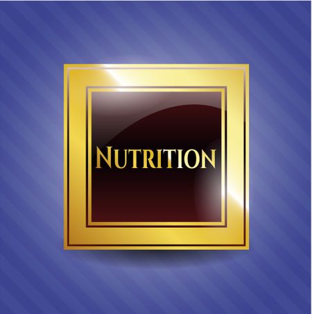 Nutrition gold emblem or badge