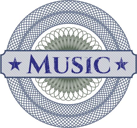 Music abstract linear rosette