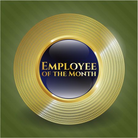 Employee of the Month gold shiny emblem