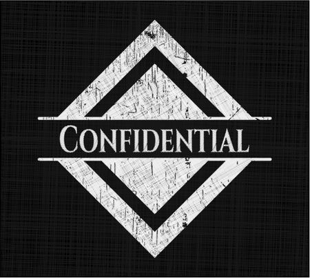 Confidential written on a blackboard