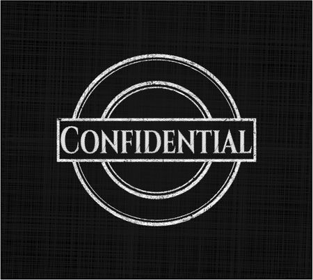 Confidential written with chalkboard texture