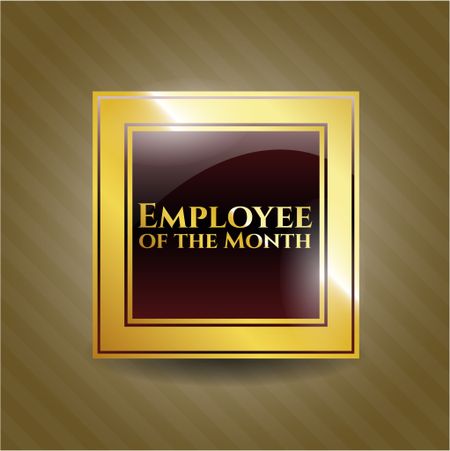 Employee of the Month gold badge or emblem