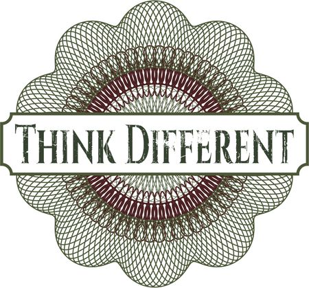 Think Different money style rosette