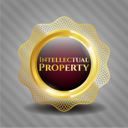 Intellectual property golden emblem