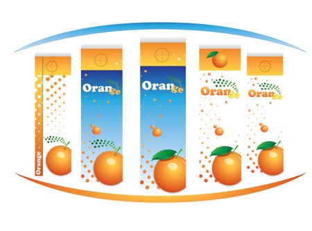 Cartons of orange juice isolated over white