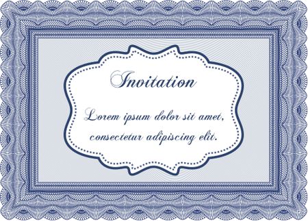 Retro invitation. With complex background. Border, frame.Excellent complex design. 