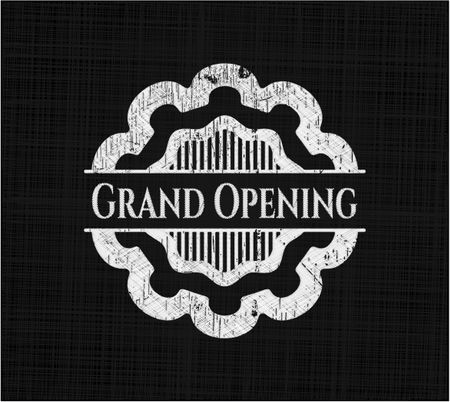 Grand Opening written on a blackboard