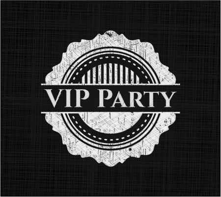 VIP Party on chalkboard