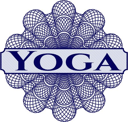 Yoga golden emblem