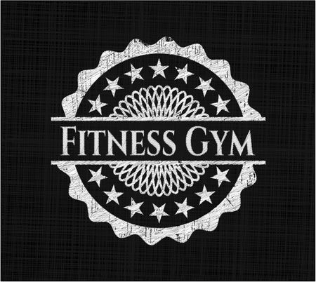 Fitness Gym with chalkboard texture