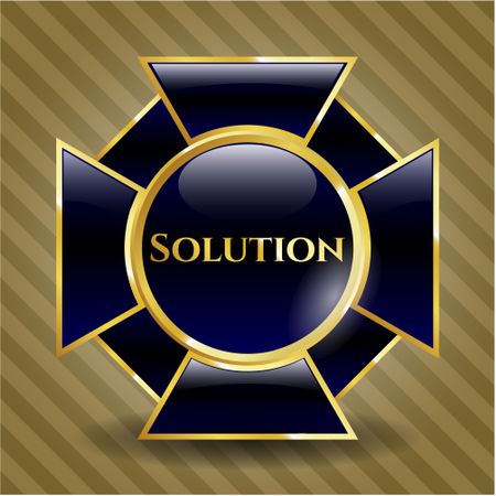 Solution golden emblem