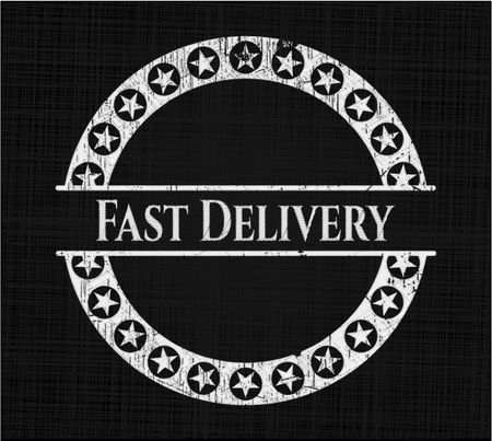 Fast Delivery chalkboard emblem