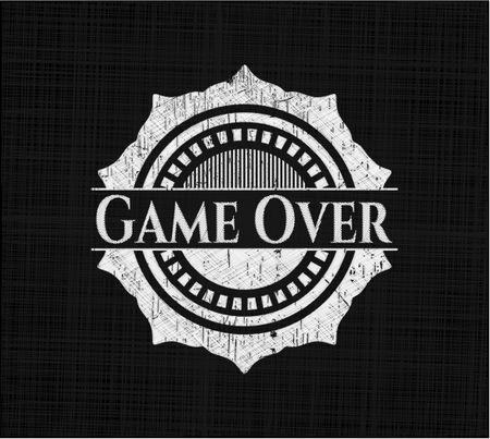 Game Over with chalkboard texture