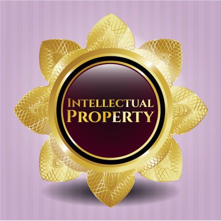 Intellectual property gold emblem