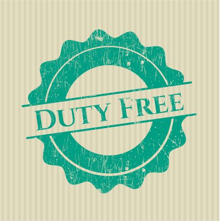 Duty Free rubber stamp