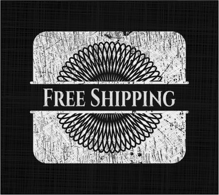 Free Shipping written on a blackboard