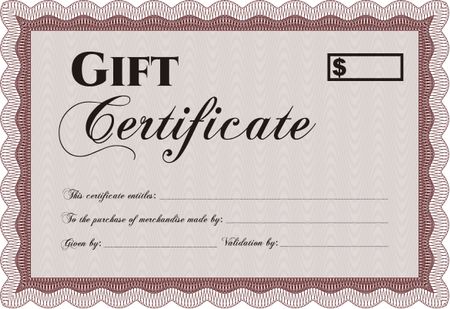 Gift certificate template. Easy to print. Customizable, Easy to edit and change colors.Elegant design. 