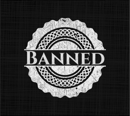 Banned chalkboard emblem