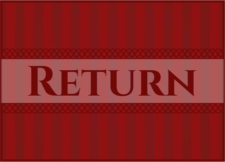 Return retro style card, banner or poster