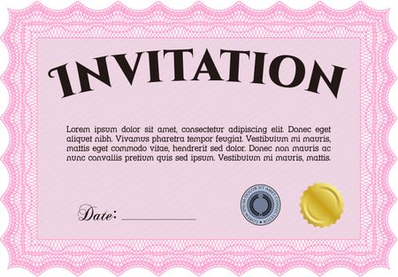 Vintage invitation. Customizable, Easy to edit and change colors.Elegant design. Complex background. 