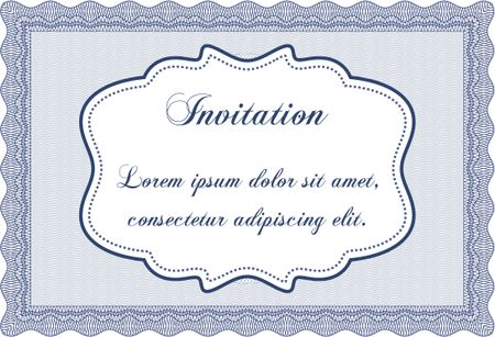 Retro invitation template. With background. Lovely design. Vector illustration.