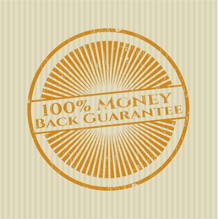 100% Money Back Guarantee rubber grunge texture seal