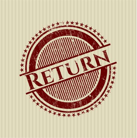 Return rubber grunge stamp