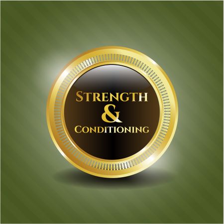 Strength and Conditioning gold badge or emblem