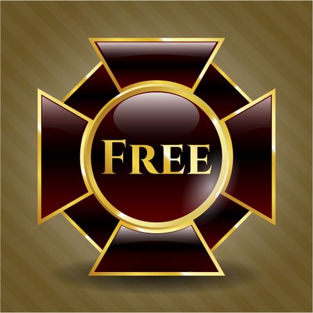 Free golden emblem or badge