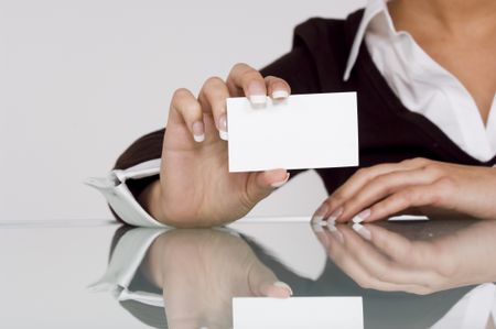 Businesswoman holding a brief case.